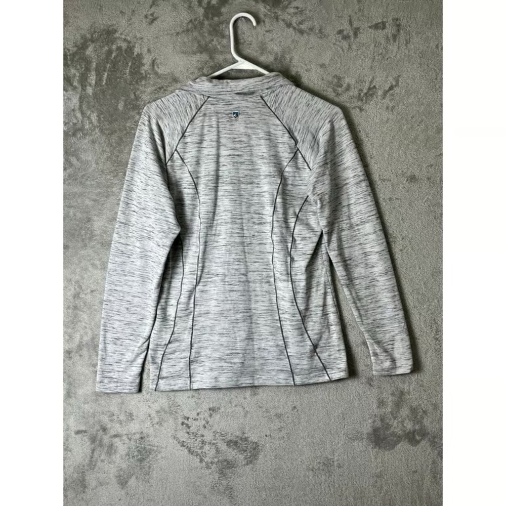 Light Gray Quarter-Zip Women's Sweater - Picture 3 of 3
